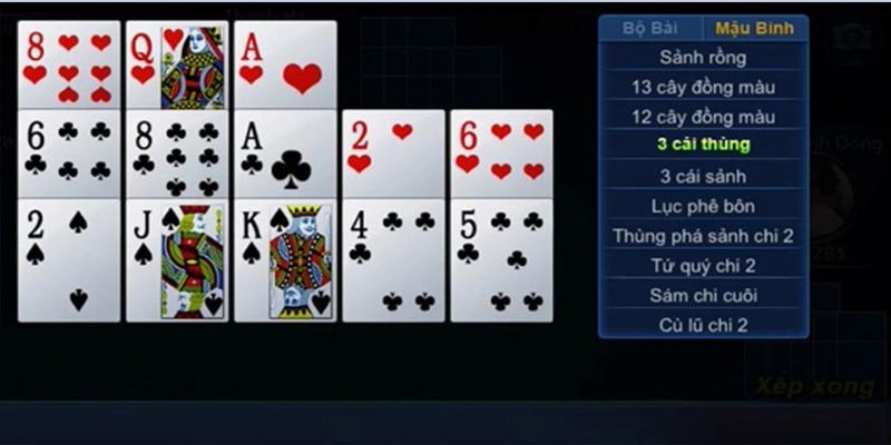 Một số thế bài trong game poker Việt Nam